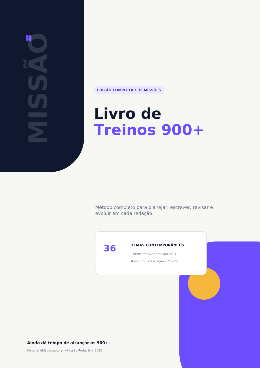 Capa real do Livro de Treinos 900+